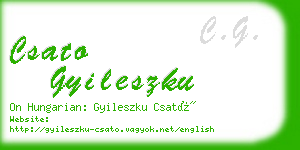 csato gyileszku business card